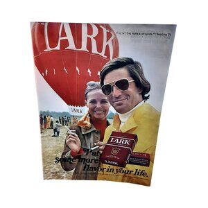 1971 Lark Filter Cigarettes Vintage Print Ad Hot Air Balloon